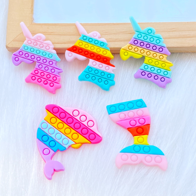Embellishment Glue Craft - 20 adet yeni sevimli Fishtail Unicorn