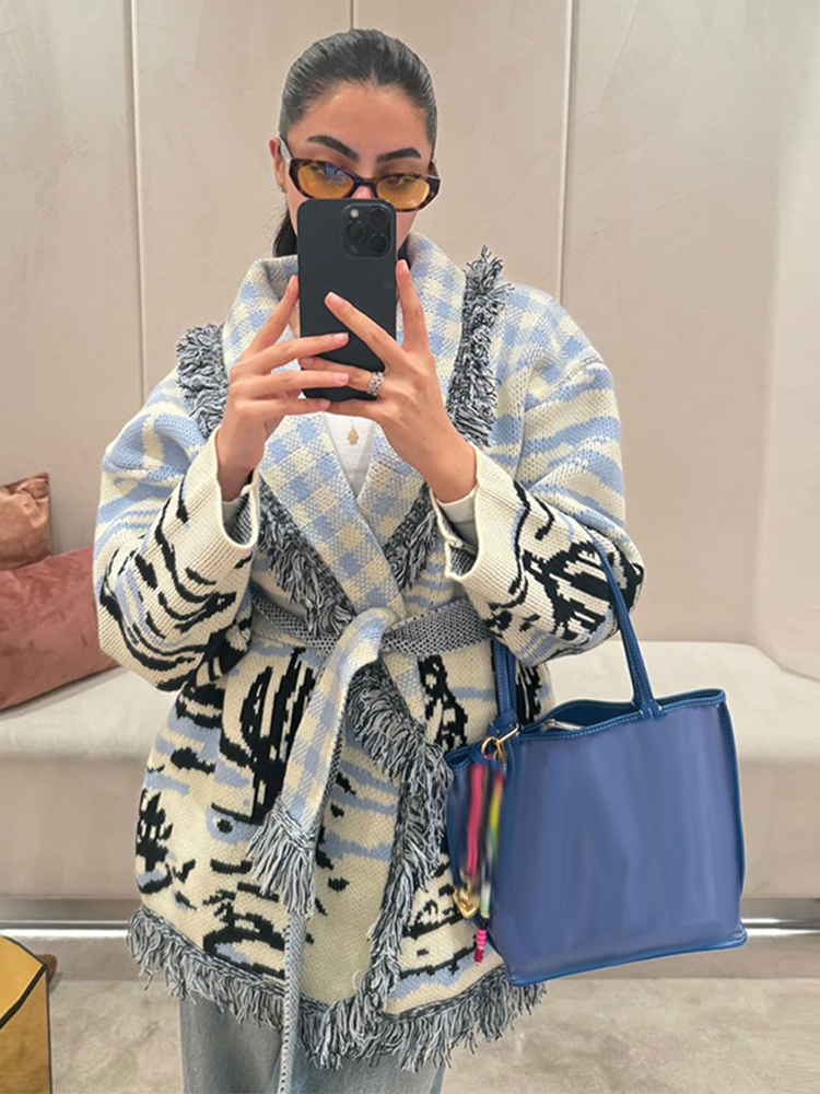 Tassel Fringe Trim - 2026 Sonbahar Kış Baskılı Örgü Püsküllü