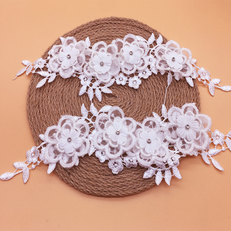 Applique Patch Flower - 2 çift/grup Örgü Moda Kostüm Çiçek