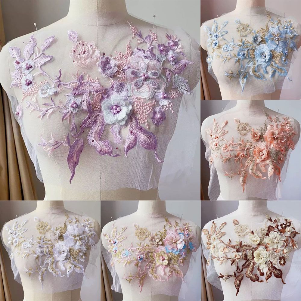 Applique Patch Flower - Şık Renkli Pullu İşlemeli Yamalar 3D
