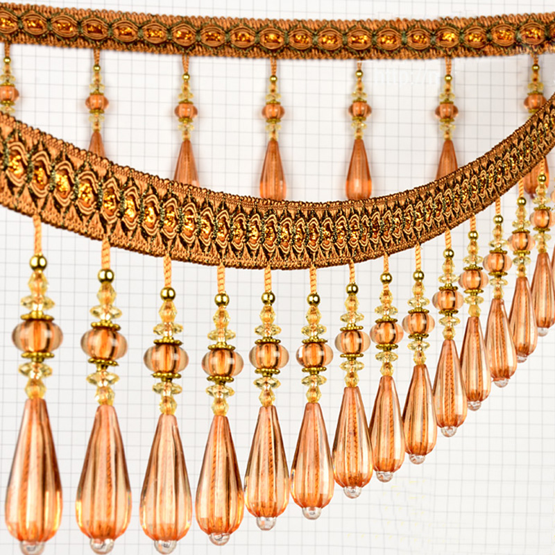 Beaded Trim Fringe - 1 M Kristal Kolye Püskül Damlacık