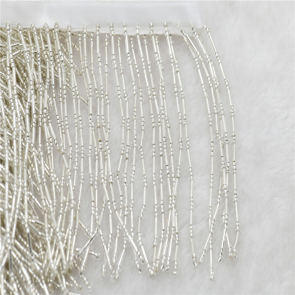Beaded Trim Fringe - 1 yard 10 cm genişliğinde cam
