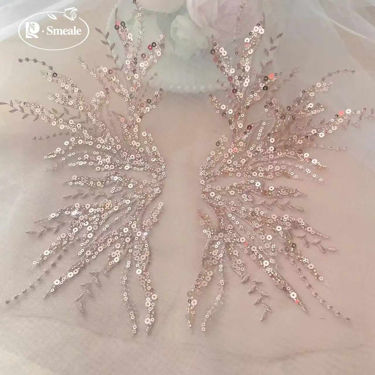 5Pair-2Pair.Rose Gold Payet Tü - Applique Patch Flower incelemesi ve fiyatı