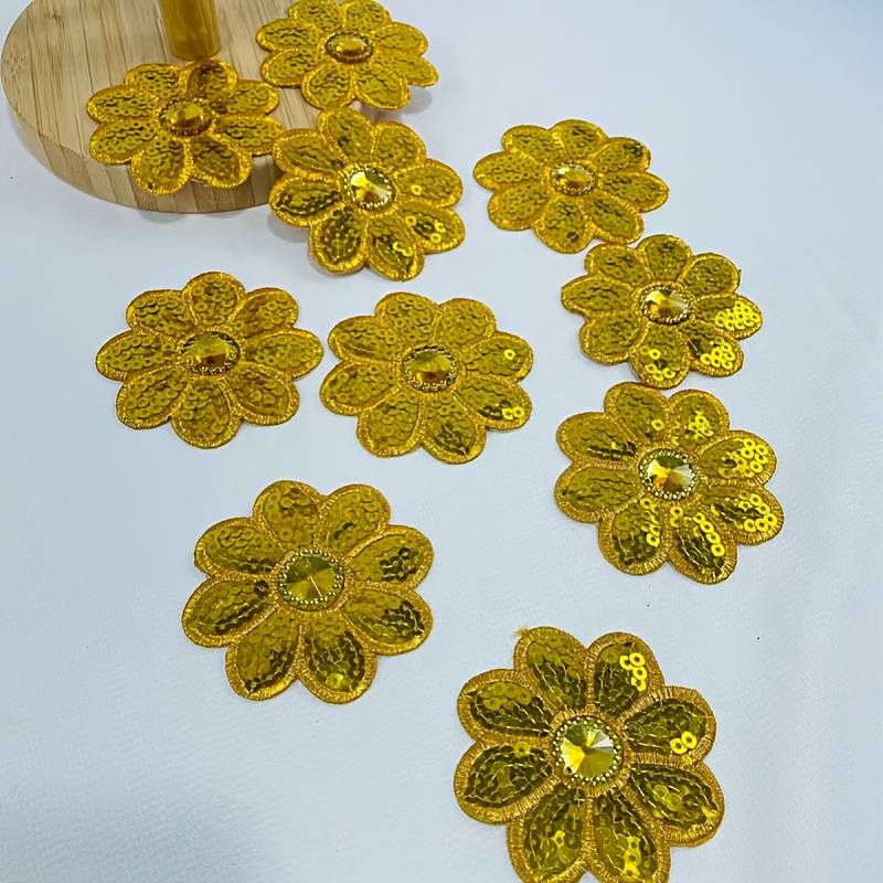 10 Adet Çiçek Payetli Aplikler - Applique Patch Flower incelemesi ve fiyatı