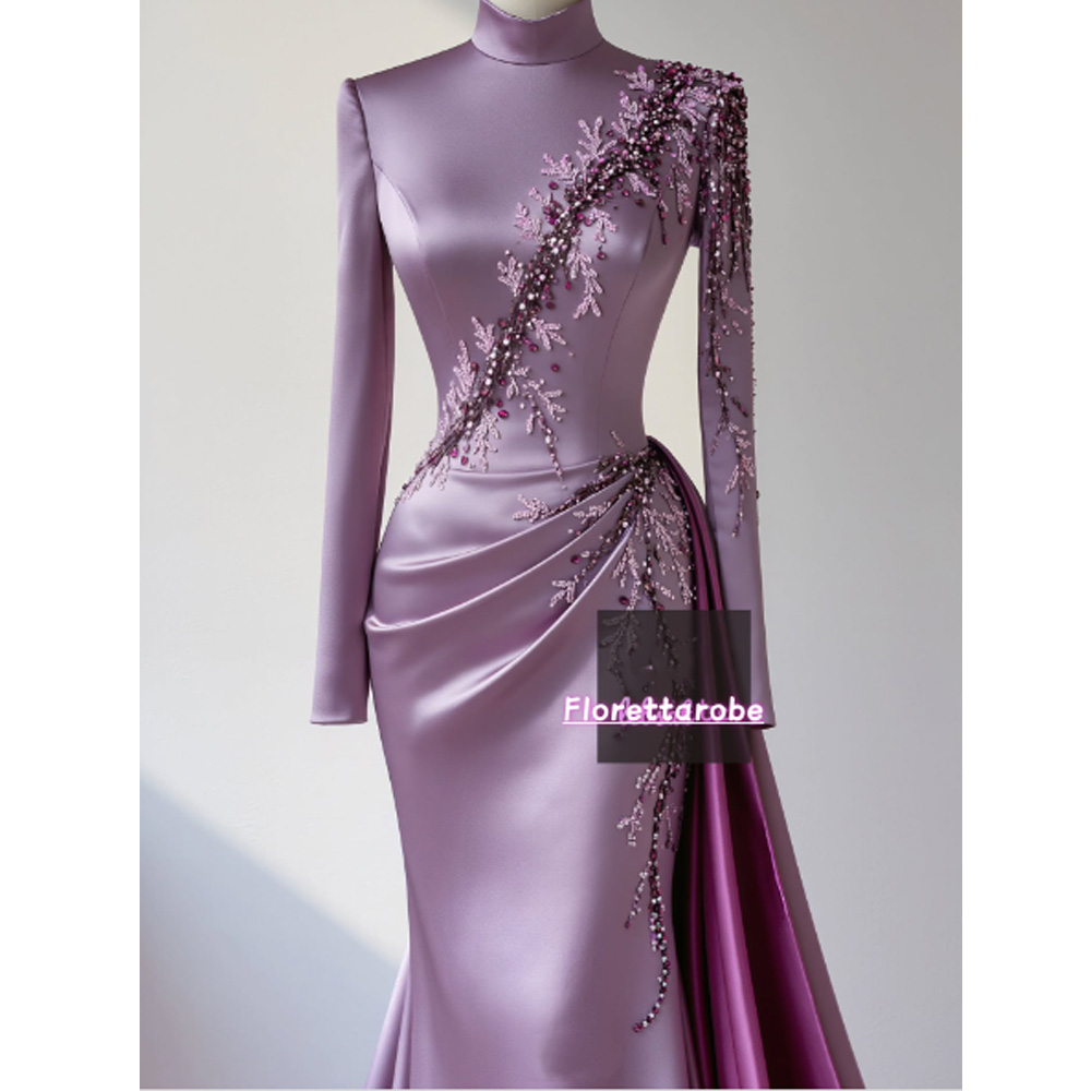 Florettarobe Zarif Mor Saten P - Applique Patch Flower incelemesi ve fiyatı