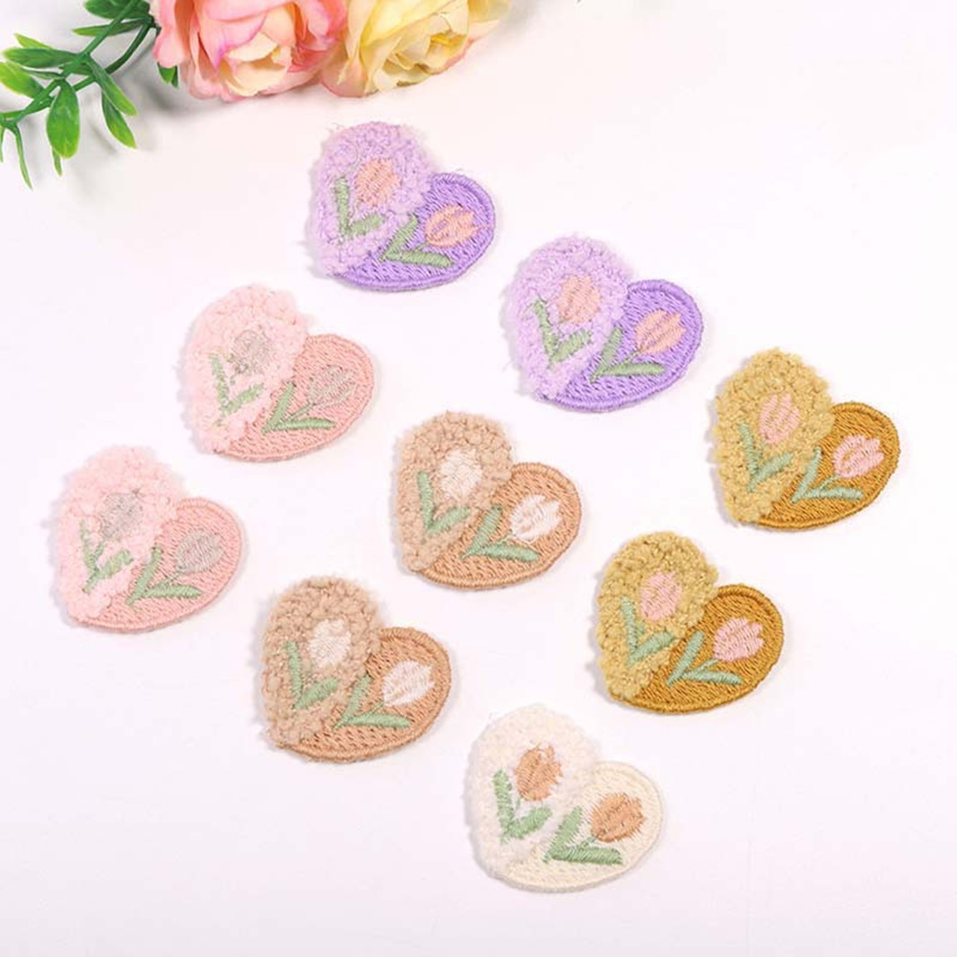 10 adet yün peluş aşk çiçek ap - Applique Patch Flower incelemesi ve fiyatı