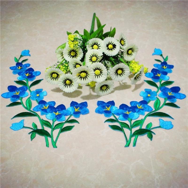 1/2 adet güzel mavi çiçek yama - Applique Patch Flower incelemesi ve fiyatı