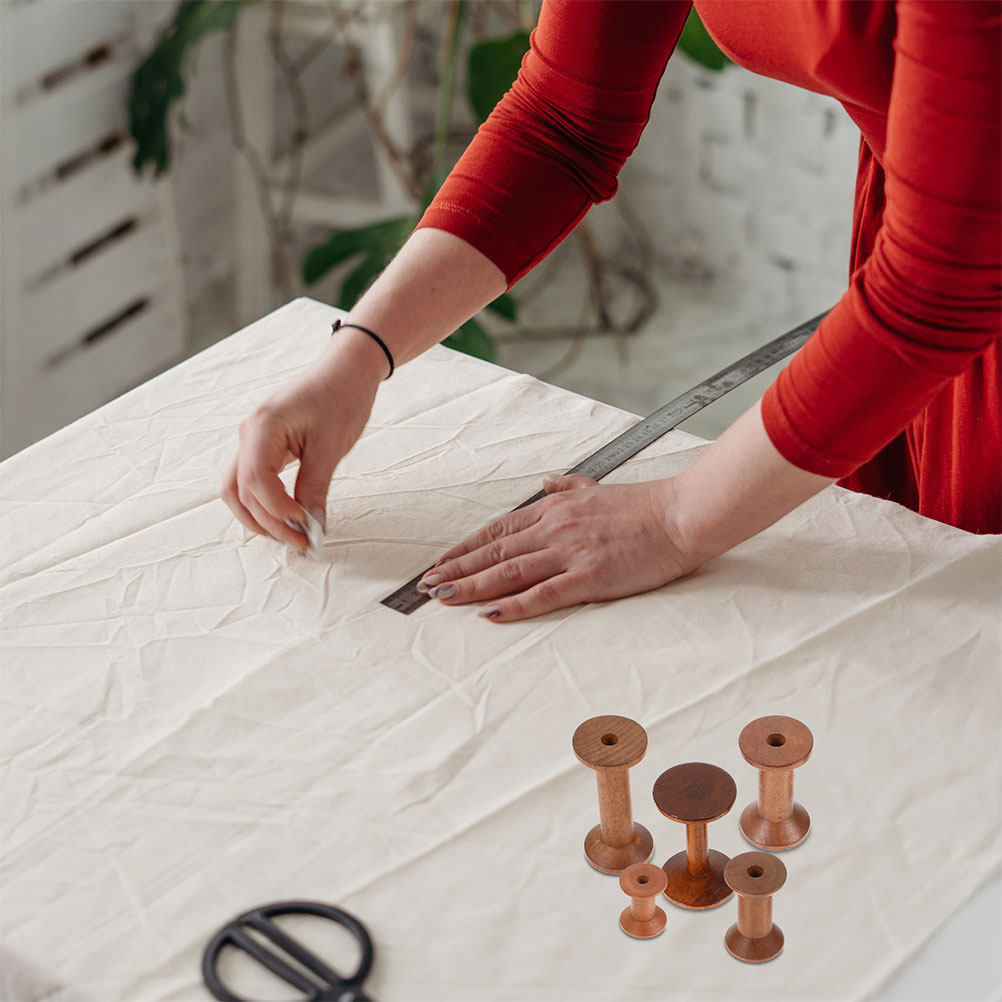 7 adet ahşap bobin seti yerden - Embroidery Craft incelemesi ve fiyatı