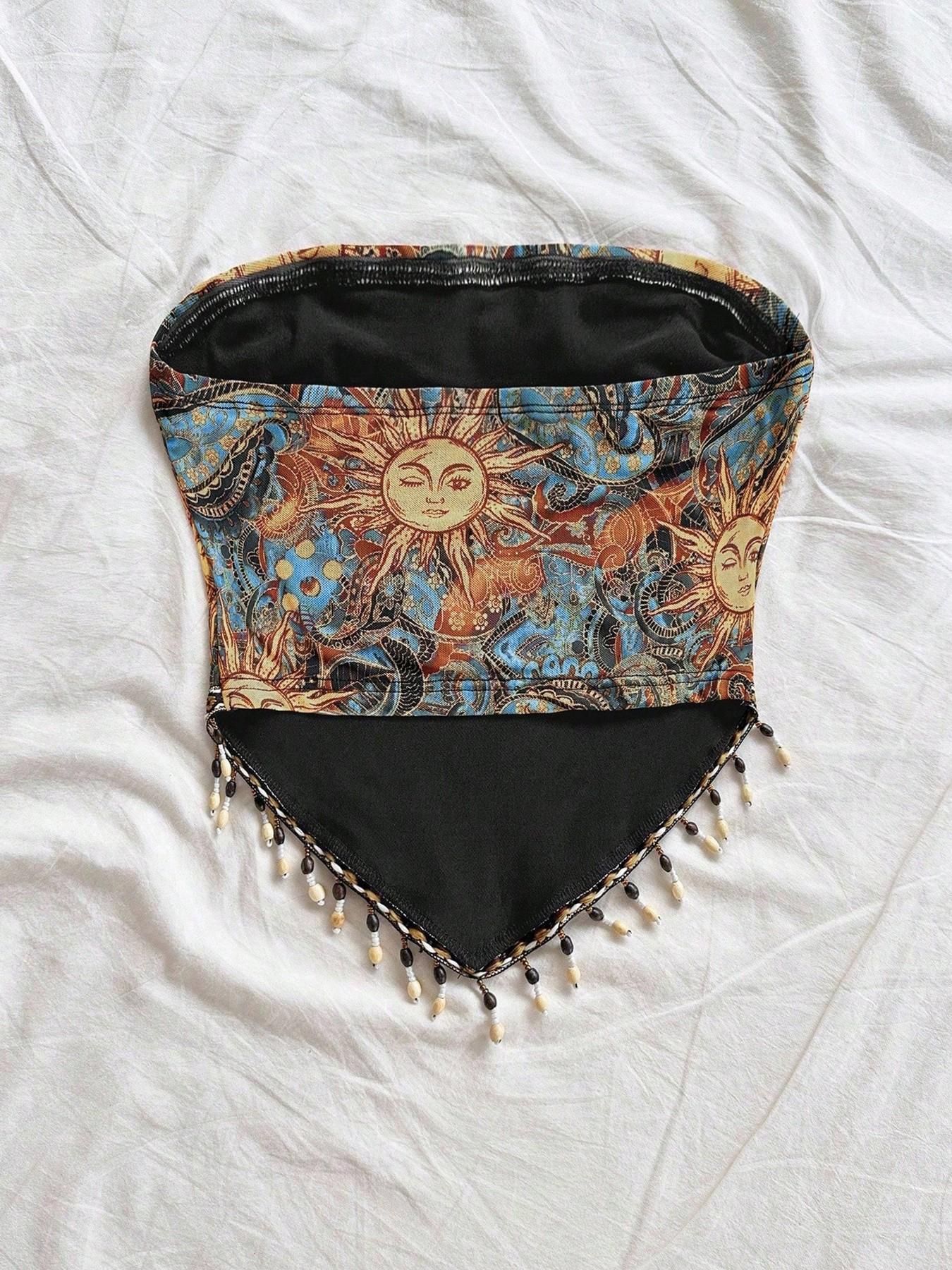Bayanlar için 1 adet baskılı f - Beaded Trim Fringe incelemesi ve fiyatı