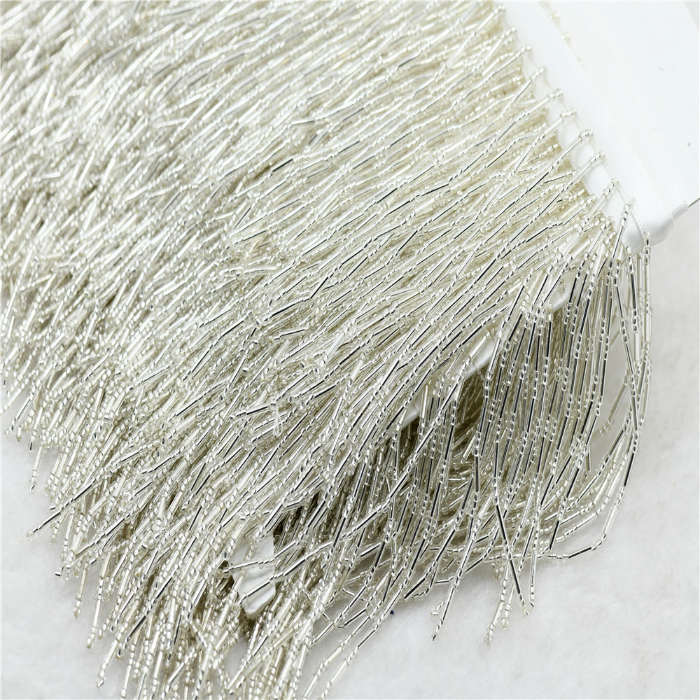 1 yard 10 cm genişliğinde cam  - Beaded Trim Fringe incelemesi ve fiyatı