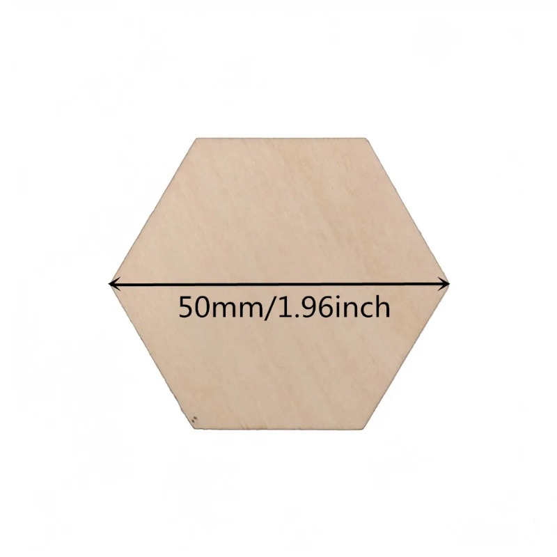 10-120mm Ahşap Altıgen Boş Dil - Embellish Craft incelemesi ve fiyatı
