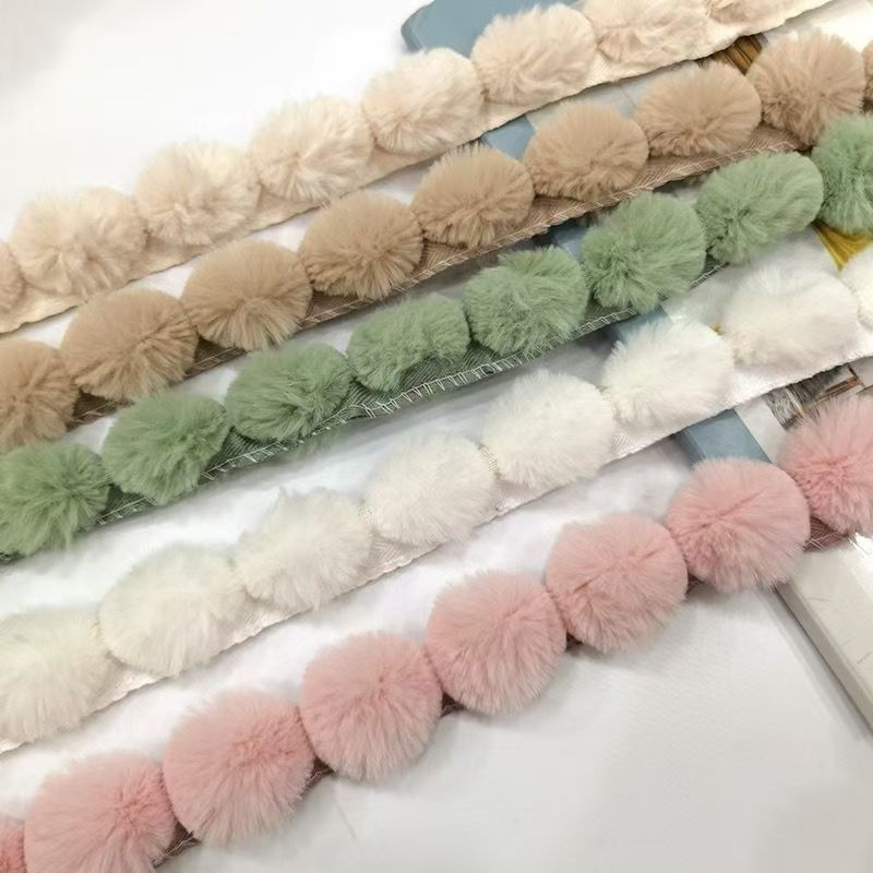 3 cm Sahte Tavşan Kürkü Ponpon - Fringe Ribbon Sewing incelemesi ve fiyatı